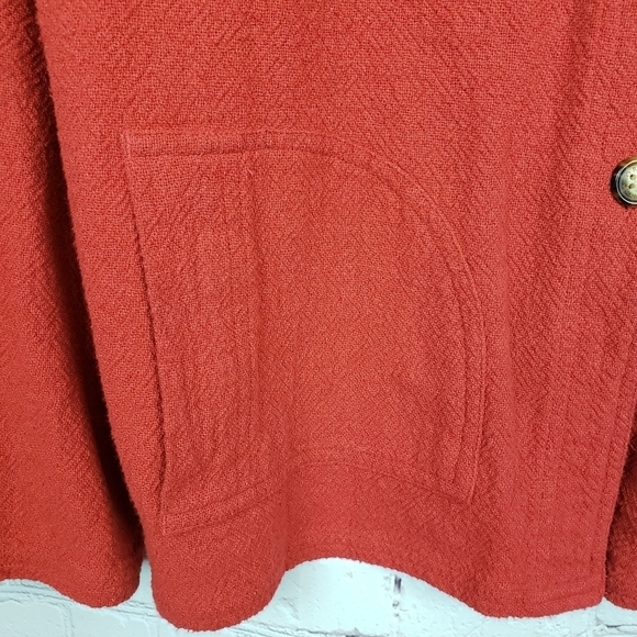 Orvis Boxy Button Front Lagenlook Shacket Top M - Picture 4 of 9
